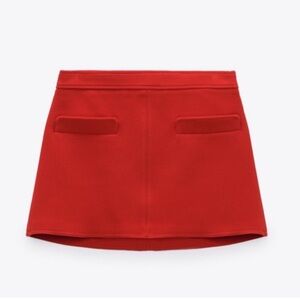 Zara Red Mini Skirt